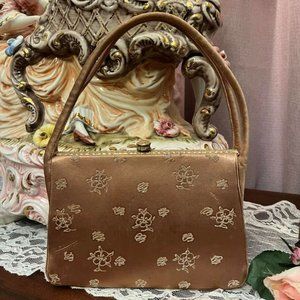 Vintage Silk and Bead Evening Purse Made in England